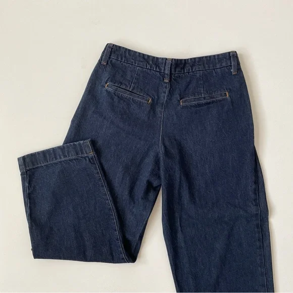 Banana Republic Luxe Mid Rise Straight Denim Jeans Dark Wash, Size 28/6 Regular - Picture 13 of 14